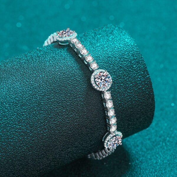 AZ630-S Fashion Fine Luxury Classic 0.5ct Moissanite Letter Number 30 Bracelets For Women s925 Silver Wedding Jewelry Gfit