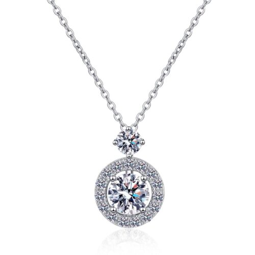 j7LzifG9bTsbtJgMj9hs2d0eQeIDNAXF-800x800-1 AZ870-X .5CT Moissanite Round Bun Pendant Necklace S925 Sterling Silver Office Chic Minimalist Daily Wear GBA Certified Free Gift Box