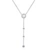 AZ793-X Full Moissanite Pendant Necklace for Women 925 Sterling Silver 8mm Natural Freshwater Pearl Long Tassel Chain Y Shaped Necklaces