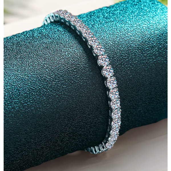 AZ430-S Moissanite Diamond Bracelet Platinum Plating Sterling Silver Ten Stars Charms Bracelet Promise Gift For Women Girls Fine Jewelry