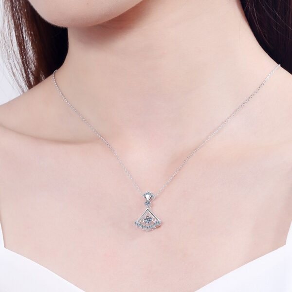 AZ025-X80F MoisaLuxe Official Store Moissanite Plata Sterling 925 Silver Swan Necklace Simulation Drill Pendant Necklace For Women Jewelry