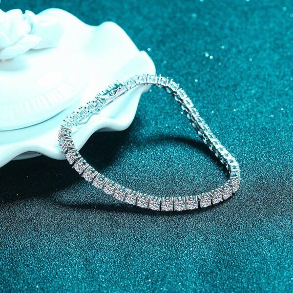 AZ430-S Moissanite Diamond Bracelet Platinum Plating Sterling Silver Ten Stars Charms Bracelet Promise Gift For Women Girls Fine Jewelry