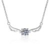 AZ024-X Fashion Luxury Trendy Classic 2ct Moissanite Love Heart Necklace For Women s925 Sterling Silver Party Jewelry Gift