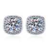 AZ266-E 925 Sterling Silver Moissanite Stud Earrings 1-2 ct D VVS1 Lab Diamond with GRA Fine Jewelry Earring For Women