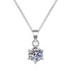 AZ123-X Fashion Trend Luxury Classic 0.5Ct Moissanite Nimble Lock Square Necklace For Women 925 Silver Party Charm Jewelry