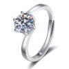 AZ231-J Designer Jewelry Have Mutual Affinity 18K White Gold VVS1 D Color 0.5/1CT Moissanite Female Rings Wedding Accessories for Women