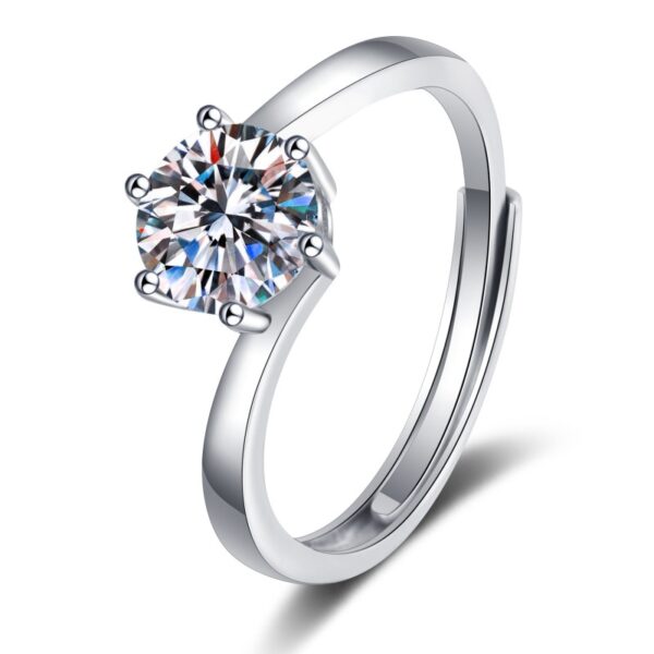 AZ231-J Designer Jewelry Have Mutual Affinity 18K White Gold VVS1 D Color 0.5/1CT Moissanite Female Rings Wedding Accessories for Women