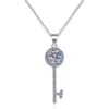 AZ174-X Platinum PT950 18K White Gold 1ct Moissanite Necklace Pendant Love for Women Timeless Wedding Jewelry