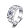 AZ433-J 1CT Princess Cut Moissanite Engagement Ring for Women Men Colorless Diamond Weddig Bands Sterling Silver Bridal Gift