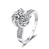 AZ280-J S925 Silver Moissanite Rings D Class 2 Carat Retro White Personality Women Ring Jewelry Accessories