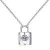 AZ040-X Luxury 0.8CT D Color Shiny Moissanite Diamond Pendant Chain for Women Party PT950 Platinum Necklace Engagement girl Fine Jewelry