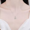 Moissanite Mermaid Necklace in Sterling Silver