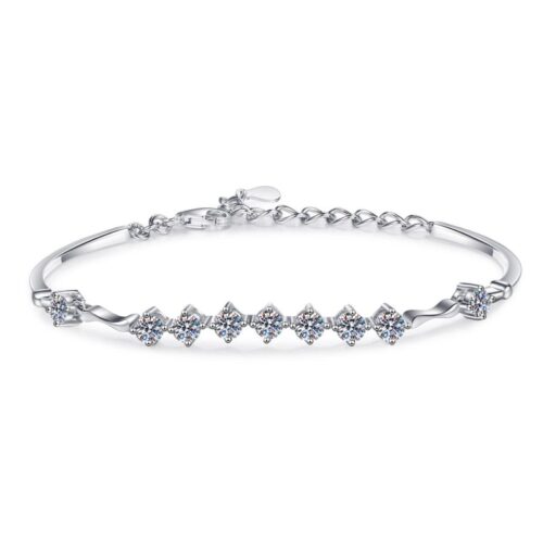 AZ049-S Sterling Silver S925 Hypoallergenic 0.5ct Moissanite Deer Head Women's Versatile Bracelet Personalized Simple Versatile Antlers