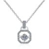 AZ045-X 2 Carat D Moissanite Drop Necklaces 18k Gold Plated Diamond Pendant Original Real 925 Silver Chain Fine Jewelry for Women