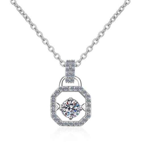AZ045-X 2 Carat D Moissanite Drop Necklaces 18k Gold Plated Diamond Pendant Original Real 925 Silver Chain Fine Jewelry for Women