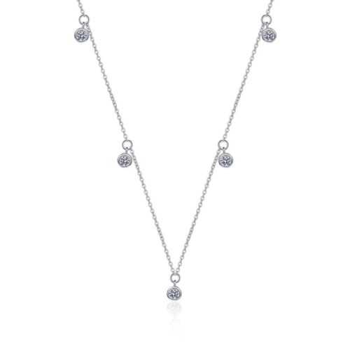 az653-x 18K White Gold Platinum PT950 1ct Moissanite Pendant for Women Fine Jewelry Art Deco Design