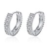 AZ309-E S925 silver earrings for women D color moissanite earrings simulated diamond ear hooks small fresh ear jewelry