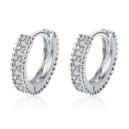 AZ309-E S925 silver earrings for women D color moissanite earrings simulated diamond ear hooks small fresh ear jewelry
