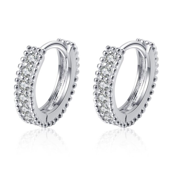 AZ309-E S925 silver earrings for women D color moissanite earrings simulated diamond ear hooks small fresh ear jewelry