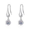 AZ428-E 925 silver moissanite earrings fashionable flower style shining gorgeous jewelry gift suitable for wedding mother's day