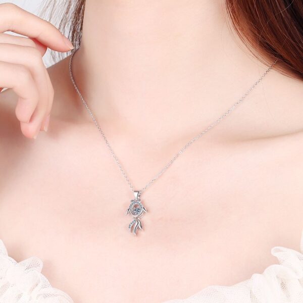 AZ186-X Platinum PT950 18K White Gold 1ct Moissanite Necklaces Pendant for Women Luxury Gift Packaging Jewelry